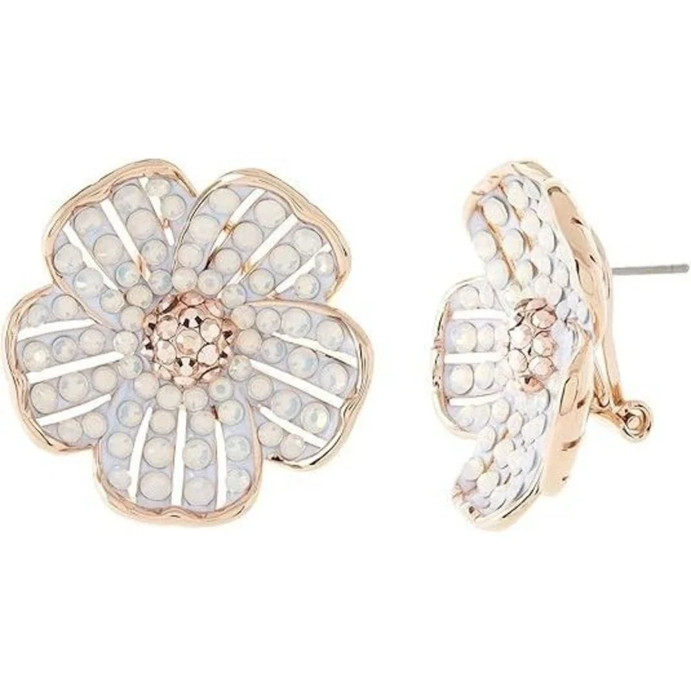 Kate Spade New York Glistening Petals Flower Statement Studs Earrings